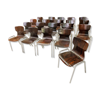 Set of 30 chairs Obo Eromes wenge 70s