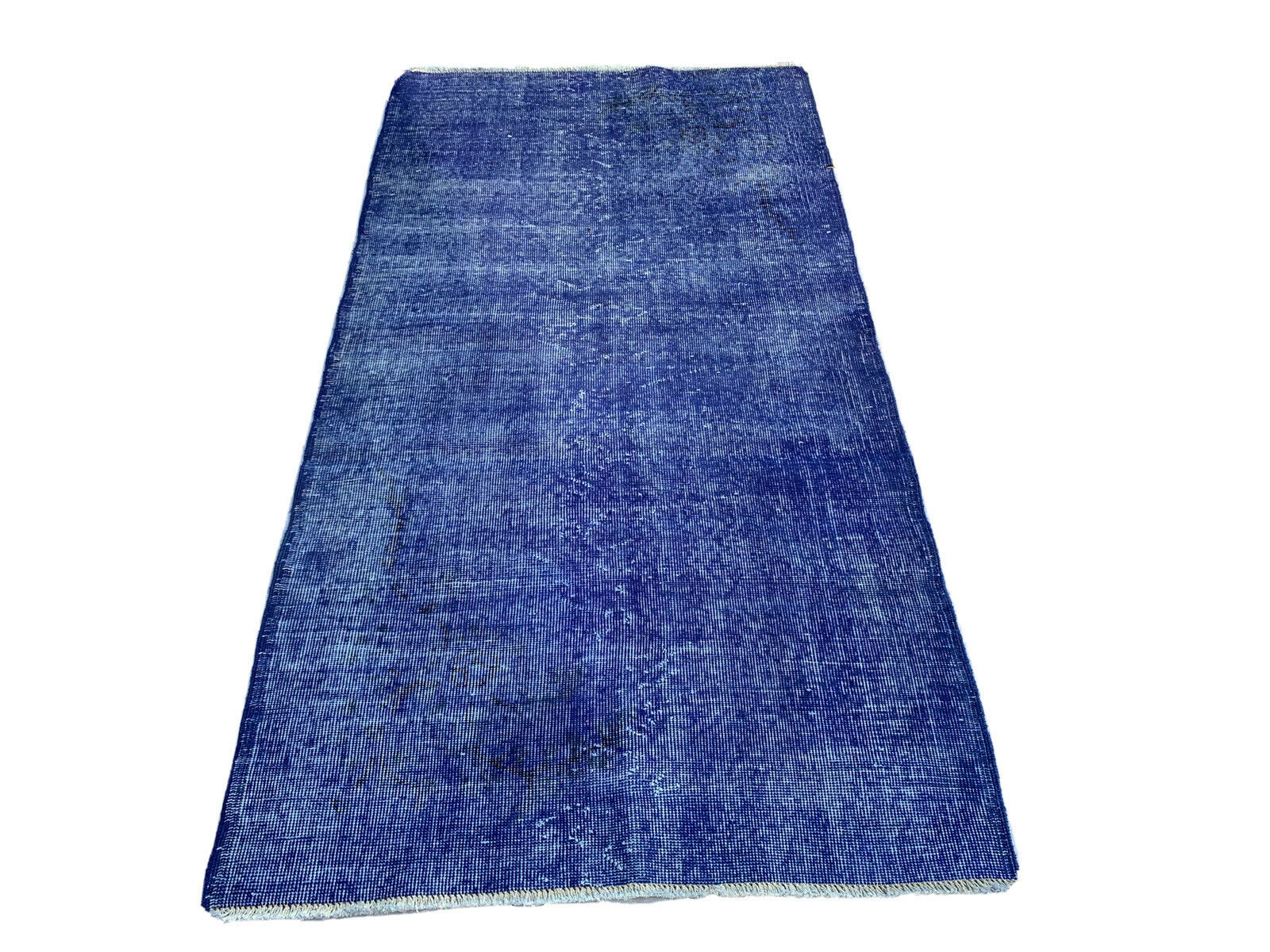 Distressed overdyed turkish rug 195 x107 cm vintage wool medium rug