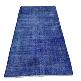 Distressed overdyed turkish rug 195 x107 cm vintage wool medium rug