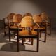 6 fauteuils par Rainer Daumiller en bois de pin, Danemark années 1980
