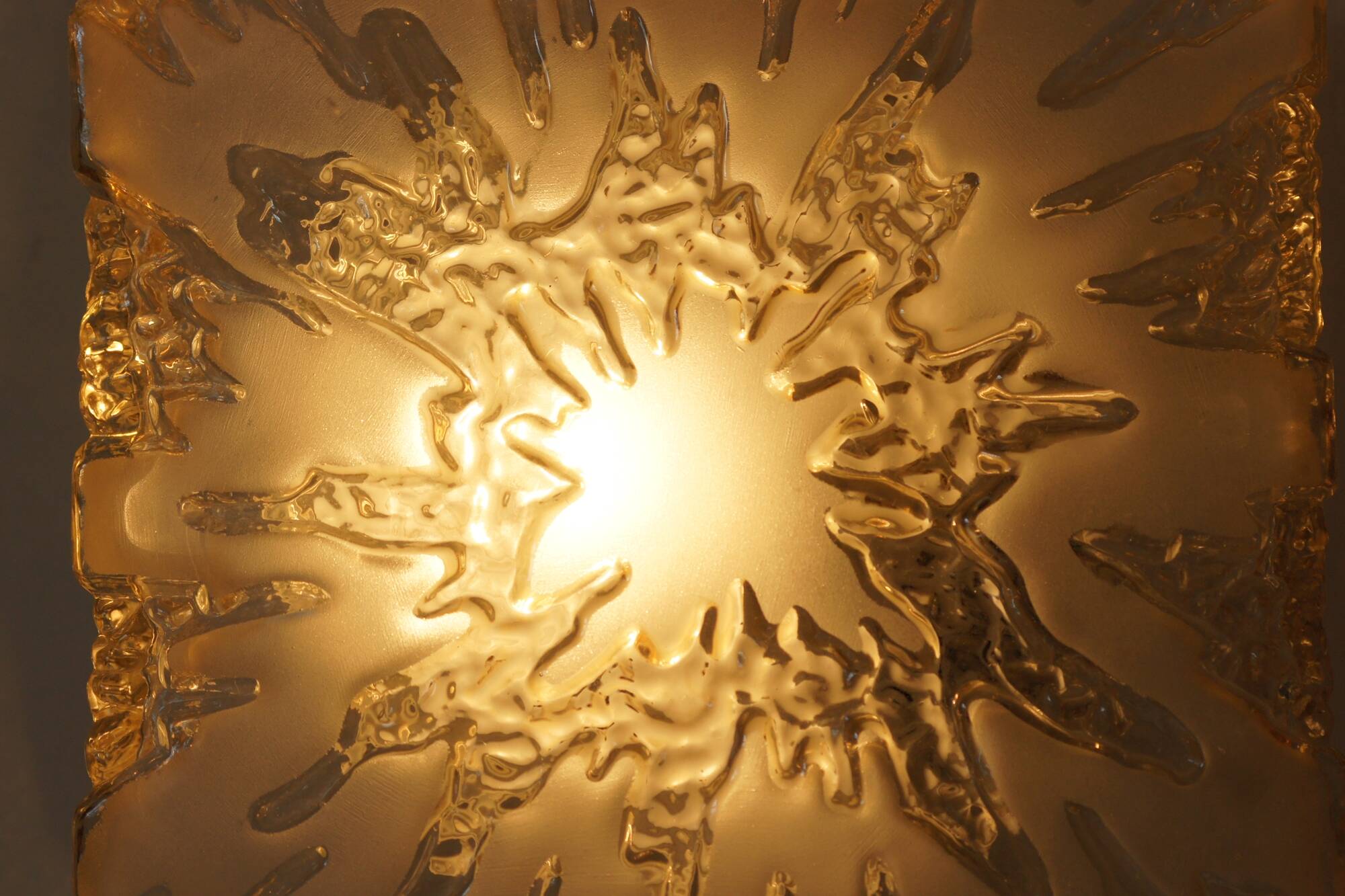 Mid-Century Modern Sconce in Glass and Steel, 1960s