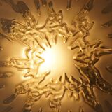 Mid-Century Modern Sconce in Glass and Steel, 1960s