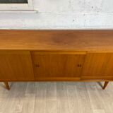 Large vintage Scandinavian teak row signed Clausen & Son, 60s