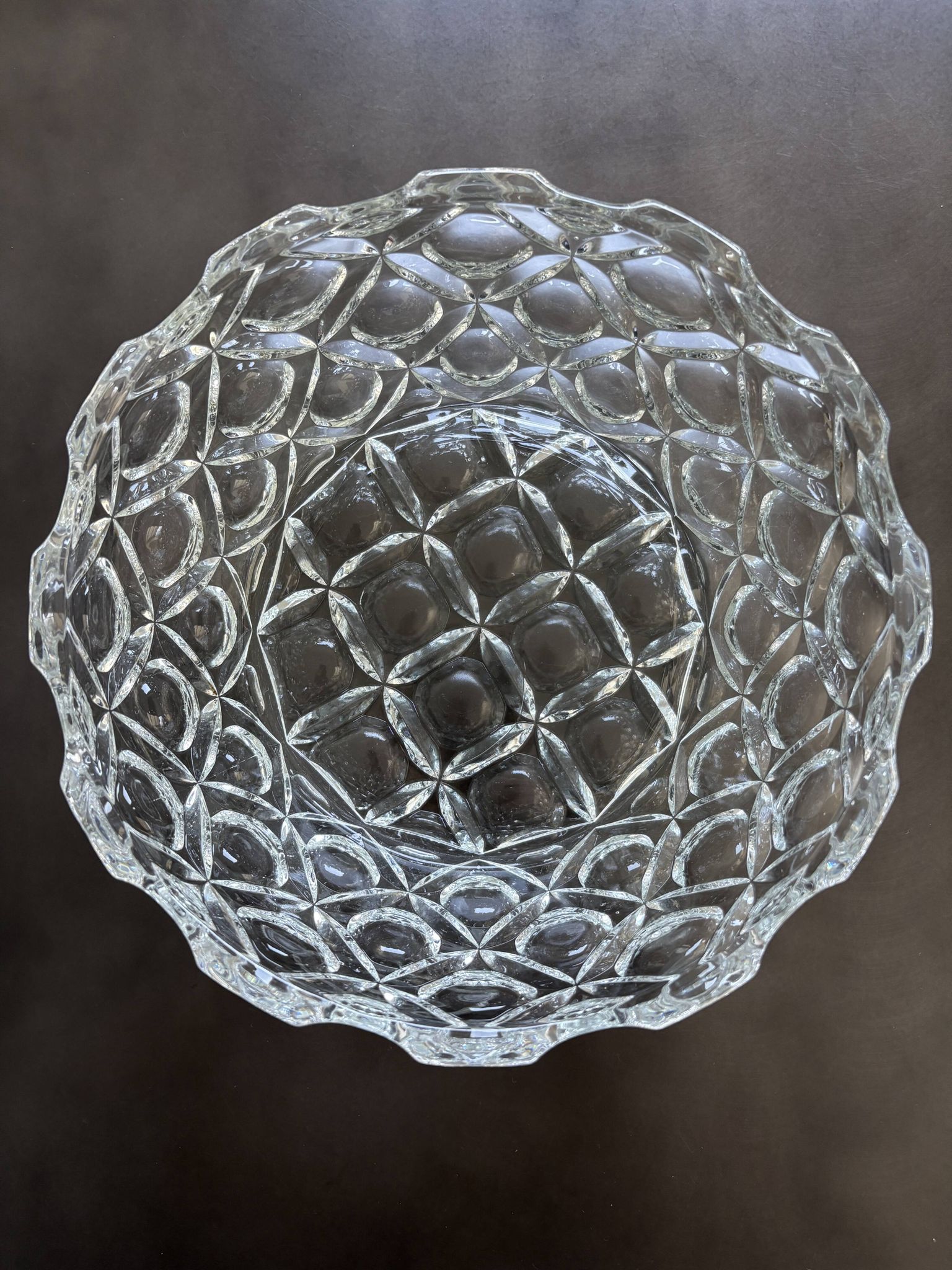 Crystal salad bowl