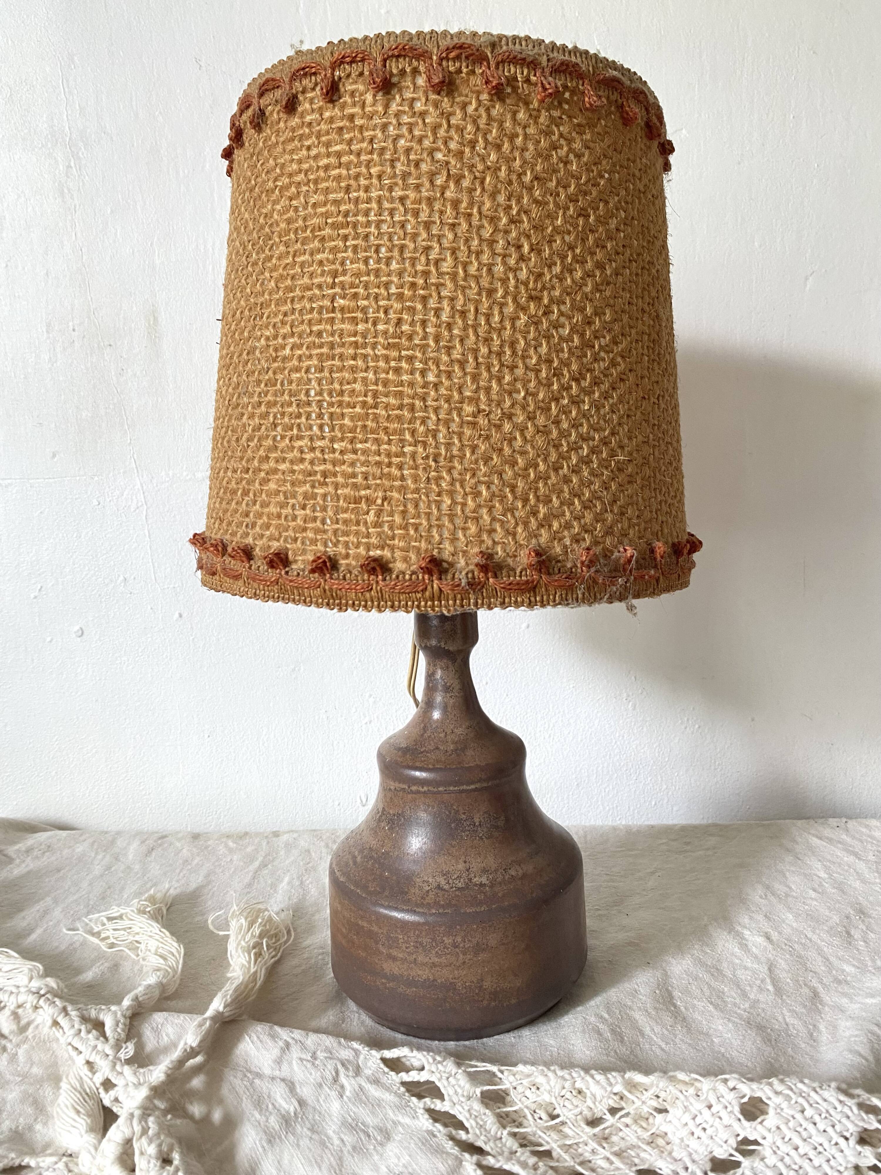 70s stoneware ceramic floor lamp, 42 cm