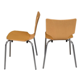 Chaises empilantes en bois de hêtre moulé Duba Furniture, 70's