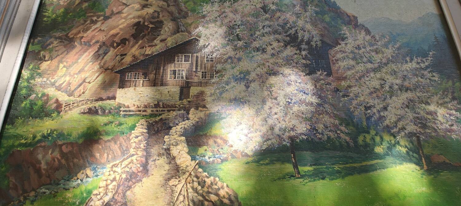 Oil painting signed E. Moutie