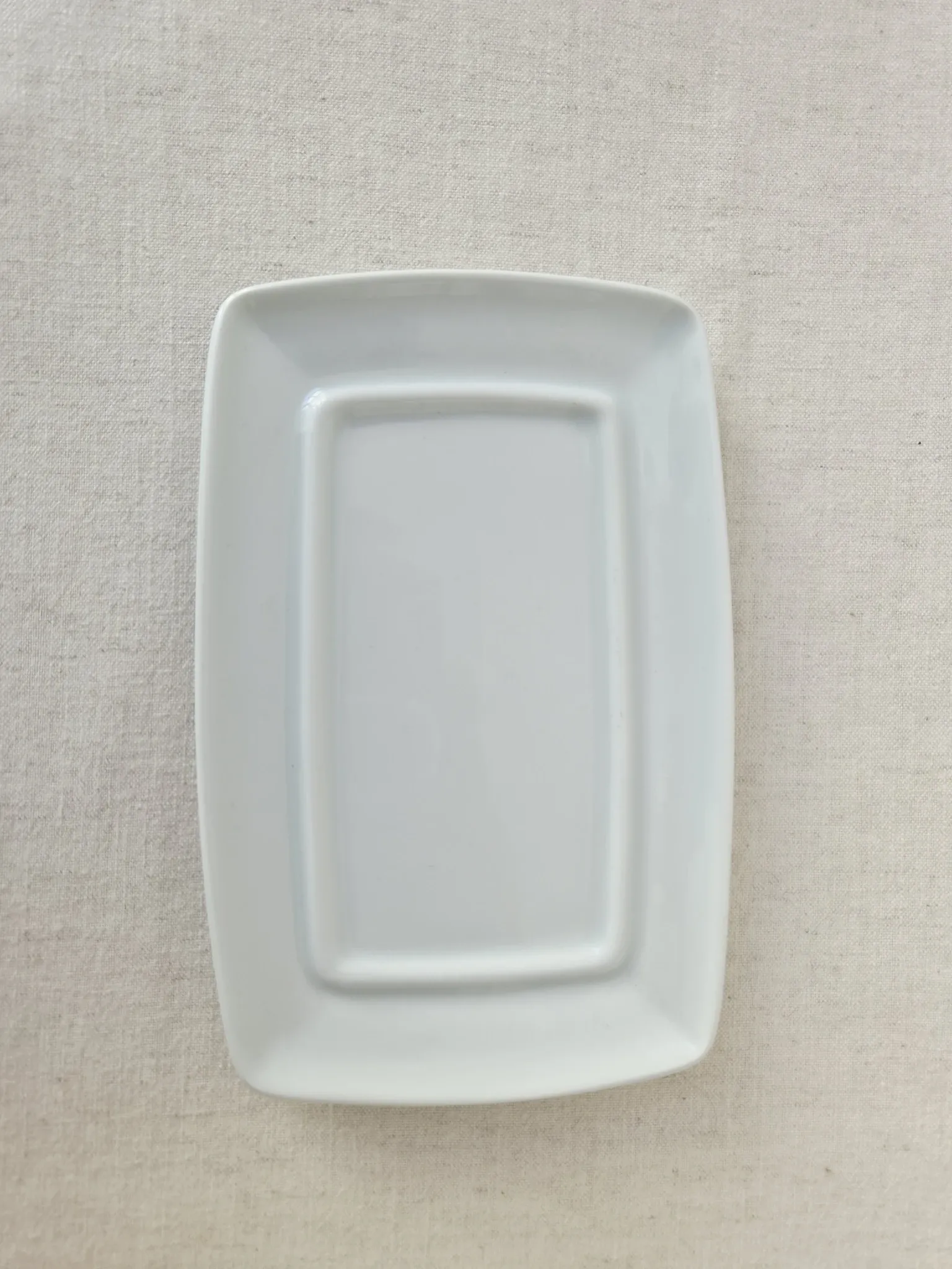 Vintage porcelain butter dish Apilco "Louisiane" - Yves Deshoulieres