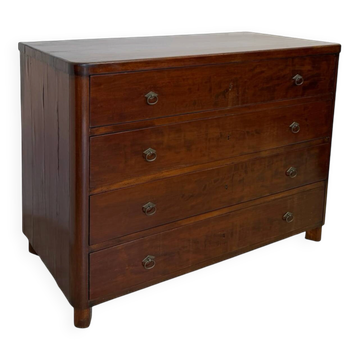 Commode en noyer burl art déco italien, années 1850.