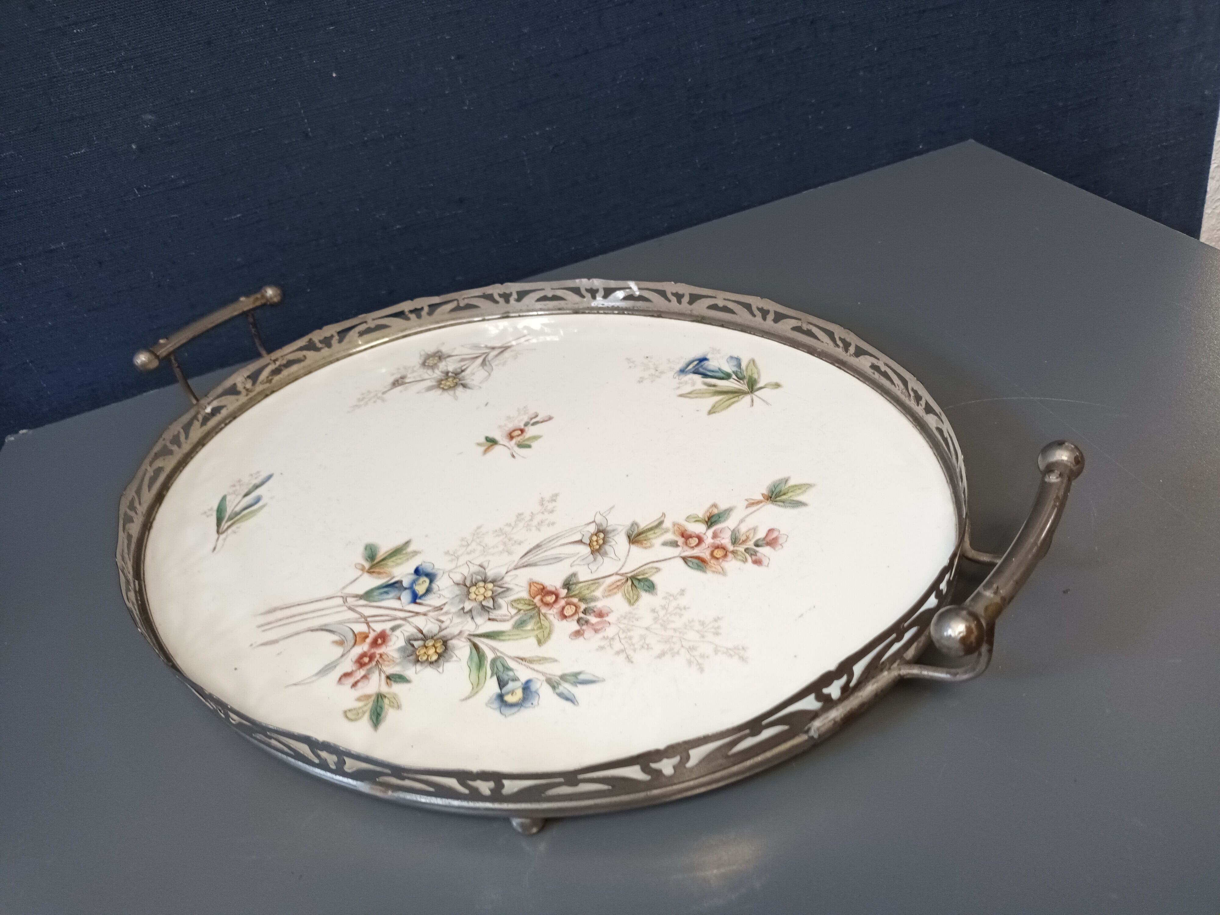 earthenware and metal top