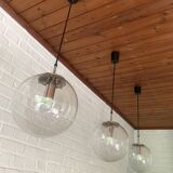 Pair of modernist pendant lights, Glashütte Limburg, Germany