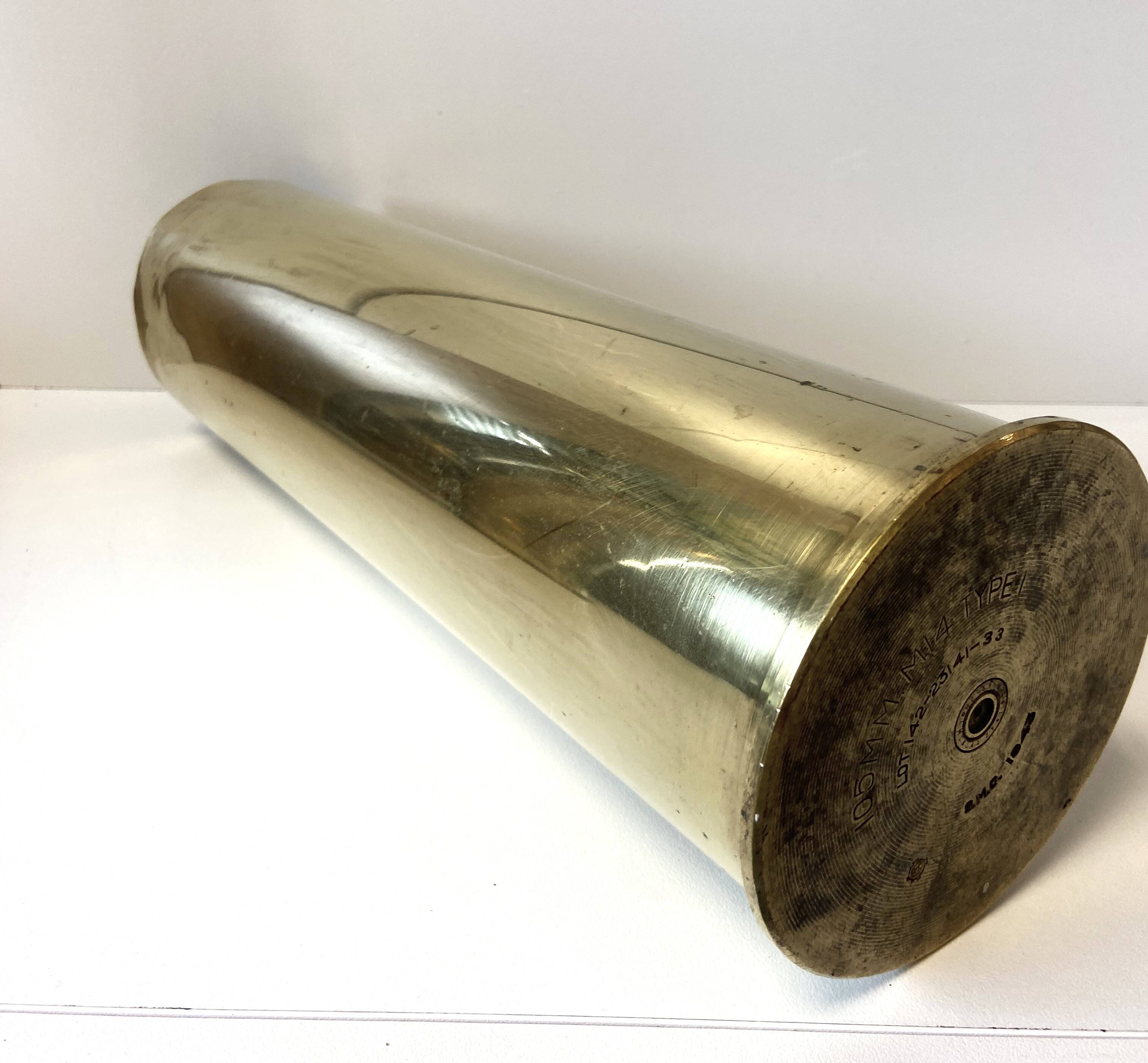 Trench War Craft Vase 1943 105 mm Shell Casing