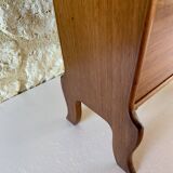Vintage side table with magazine rack, 1960s