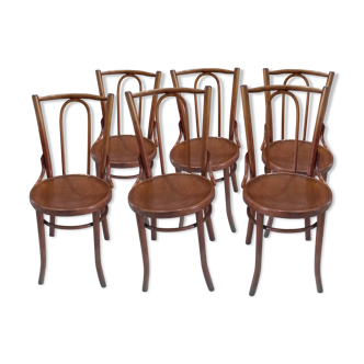 Suite de 6 chaises de bistrot vintage années 1960