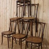 Series x6 bistro chairs n°56 Thonet