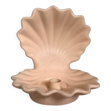 Scallop shell candle holder