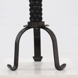 Brutalist Sculptural Wrought Iron Candle Holder 1960s