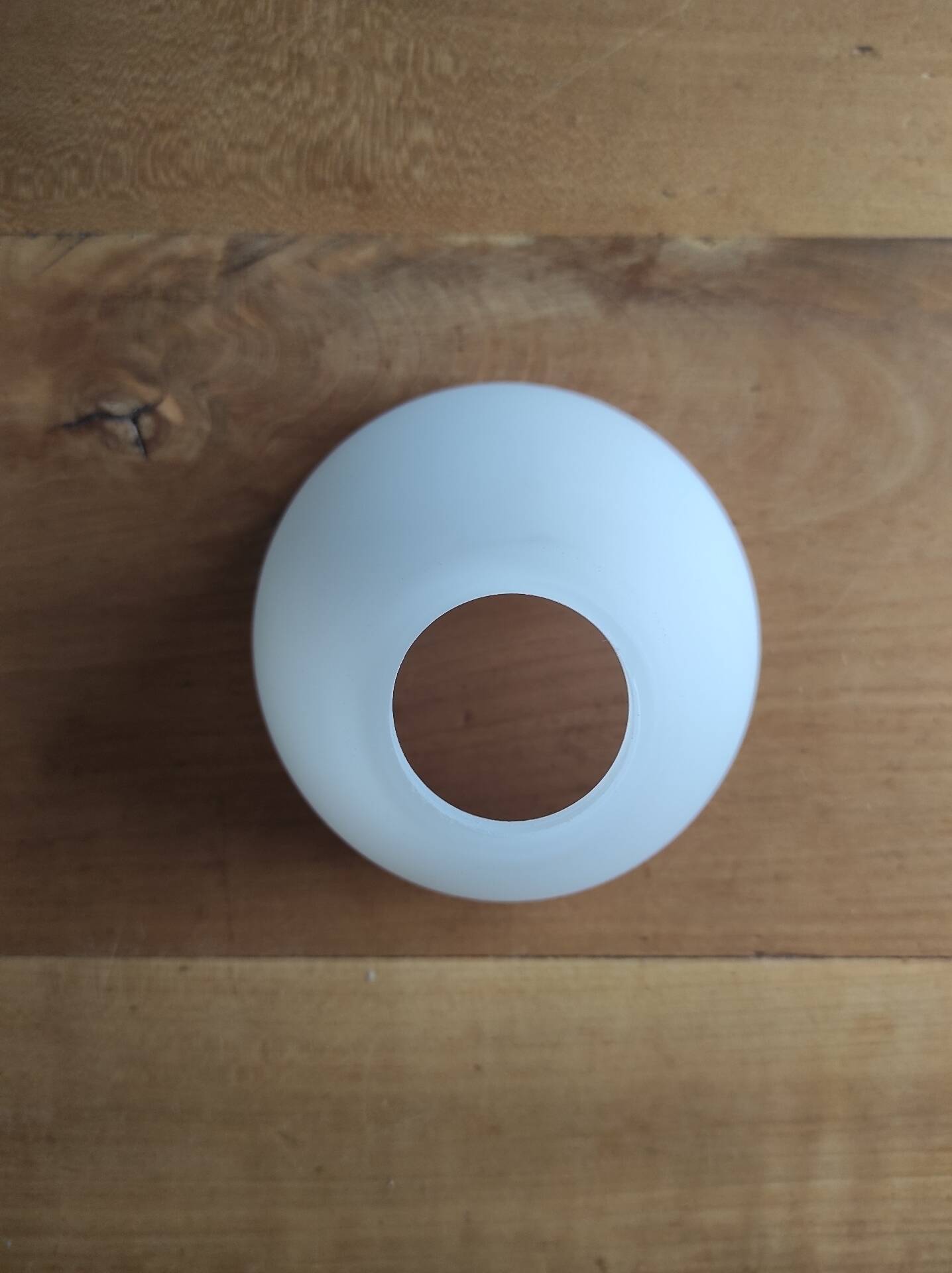 Small translucent white glass lampshade