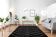 Modern Moroccan carpet black contemporary art 200x300cm