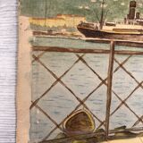 Vintage marine watercolor