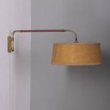 Applique murale vintage en laiton réglable des années 1950, design italien