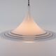 Vintage Black And White Meblo "Albatros" Trumpet Pendant Lamp