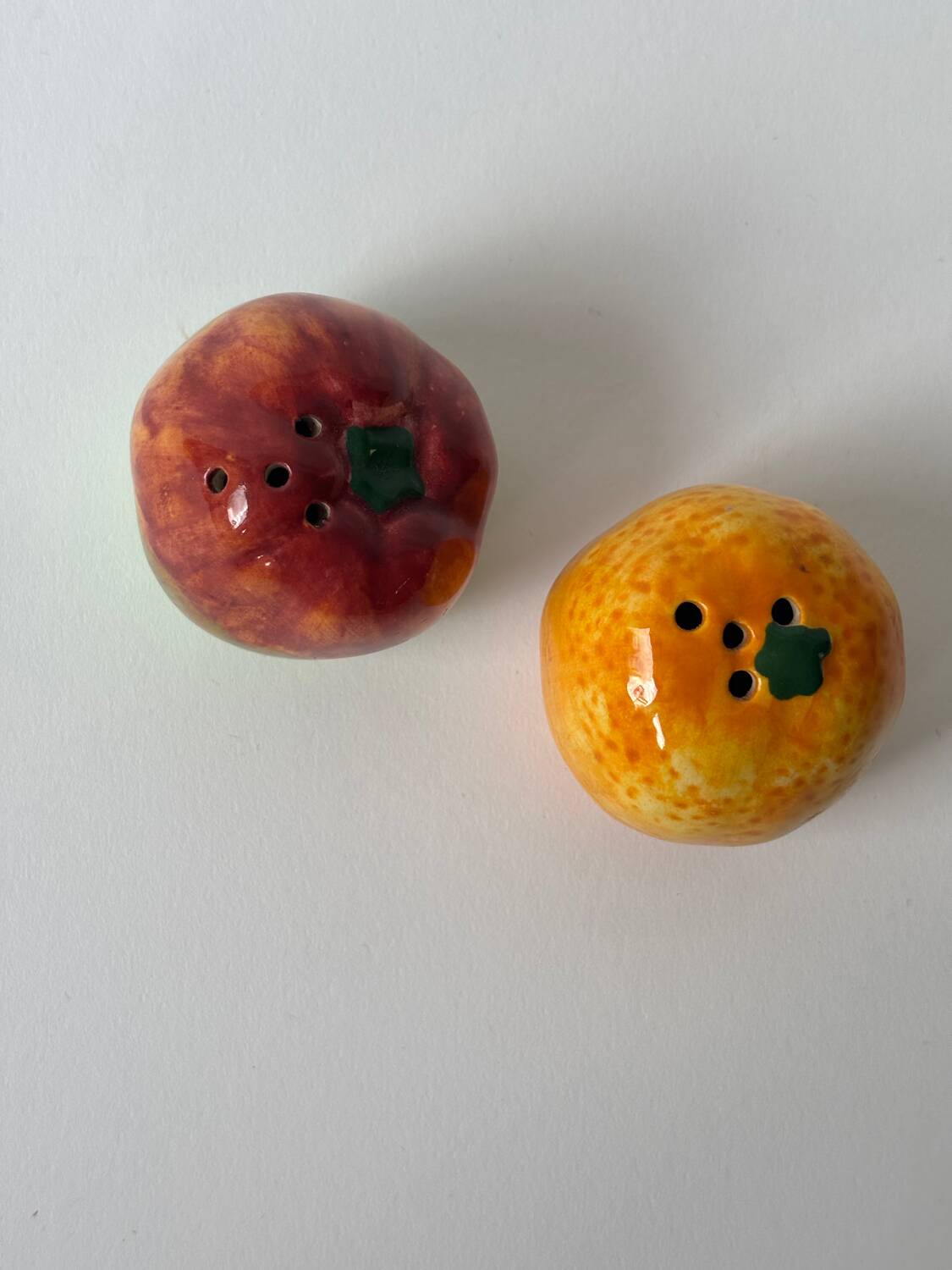Salt and pepper shakers in slip