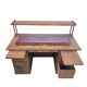 Victorian oak desk / Bin or drawer cup pull by P. & F. Corbin / 1895