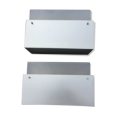Paire d'appliques en aluminium et rodohide translucide 1970