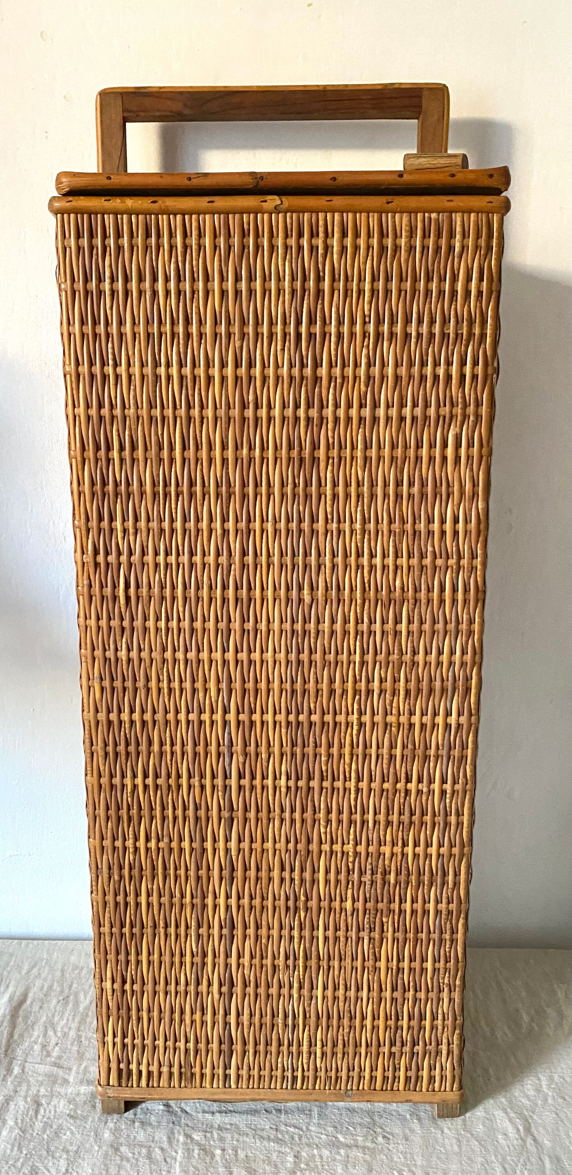 Rattan bread hutch