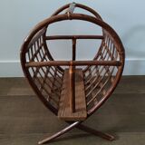 Rattan magazine holders