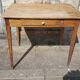 Raw wood farm table with drawer