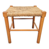 Vintage Danish Rope Stool in Beech, 1960s