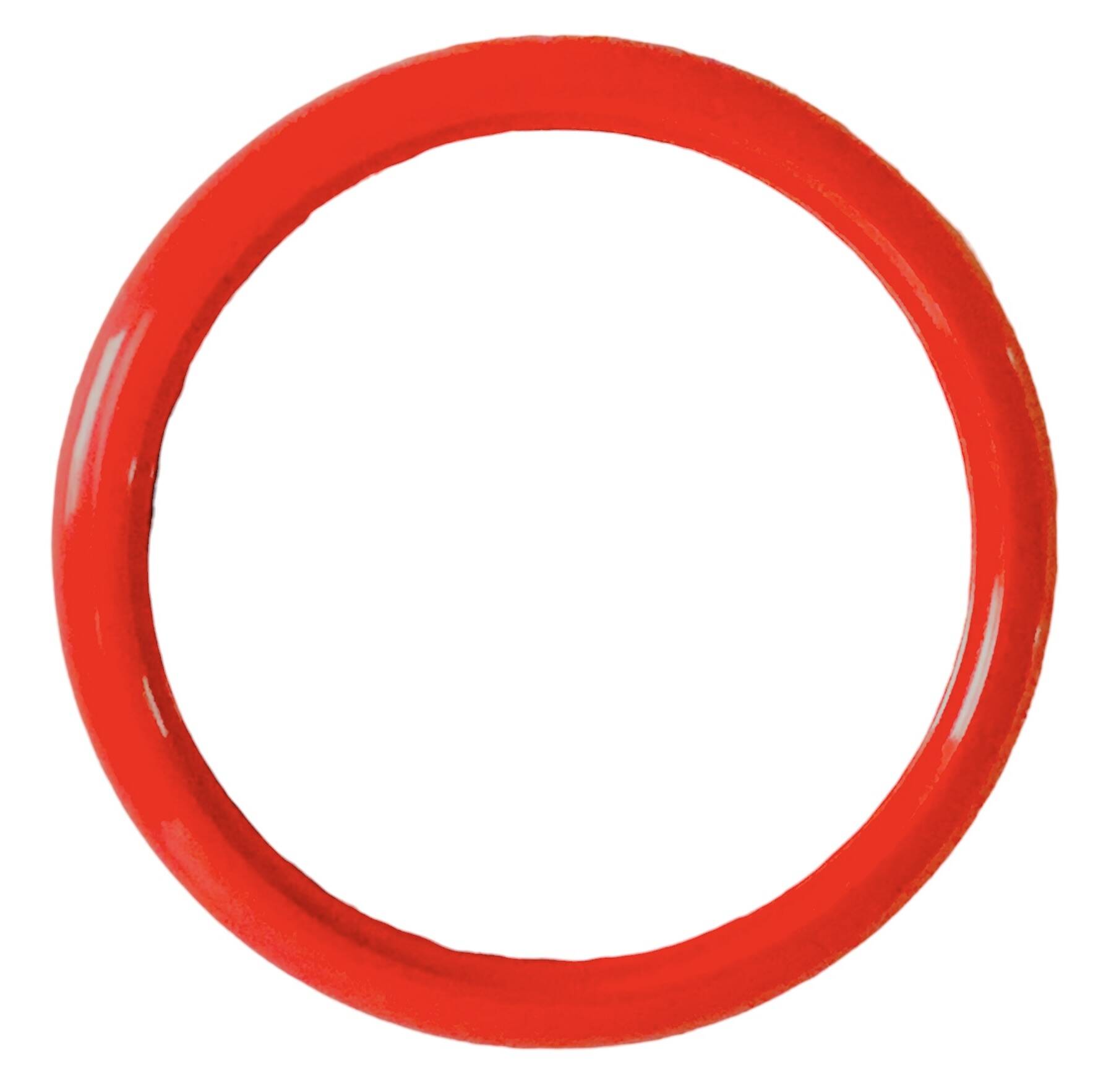 Vintage round red plastic mirror