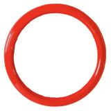 Vintage round red plastic mirror