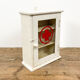 Vintage medicine cabinet red cross glass door