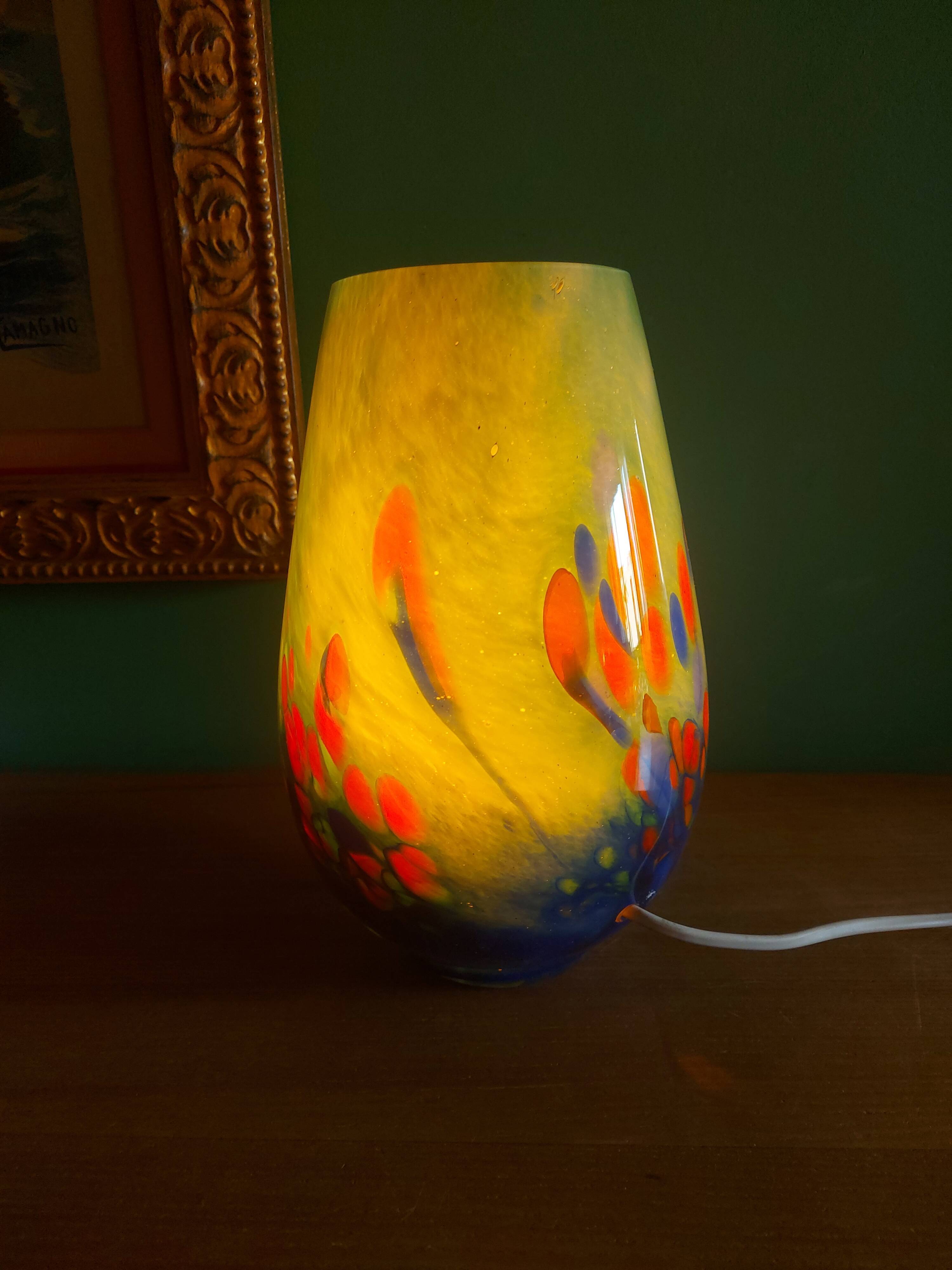 Blown glass lamp soisy, essonne