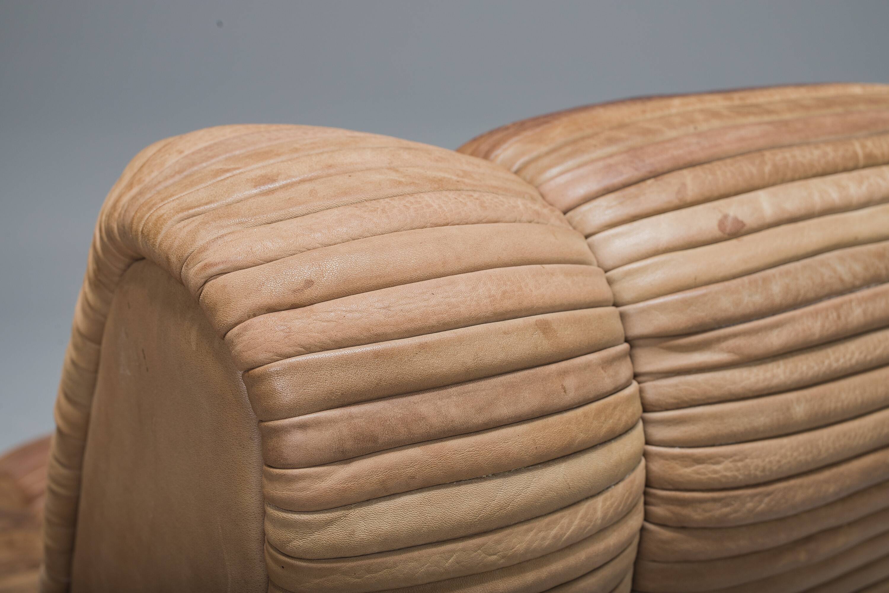 Set of Armchairs in Patchwork Leather by Ernst Lüthy for De Sede