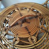 Peacock wicker basket