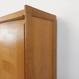 Armoire dressing vintage Guillerme et Chambron en chêne massif années 60