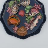 Ceramic plate fish and shellfish