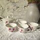 Ensemble 4 tasses et un sucrier Badonviller Floral