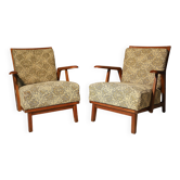 Paire de fauteuils du milieu du siècle, Tchécoslovaquie, vers les années 1940