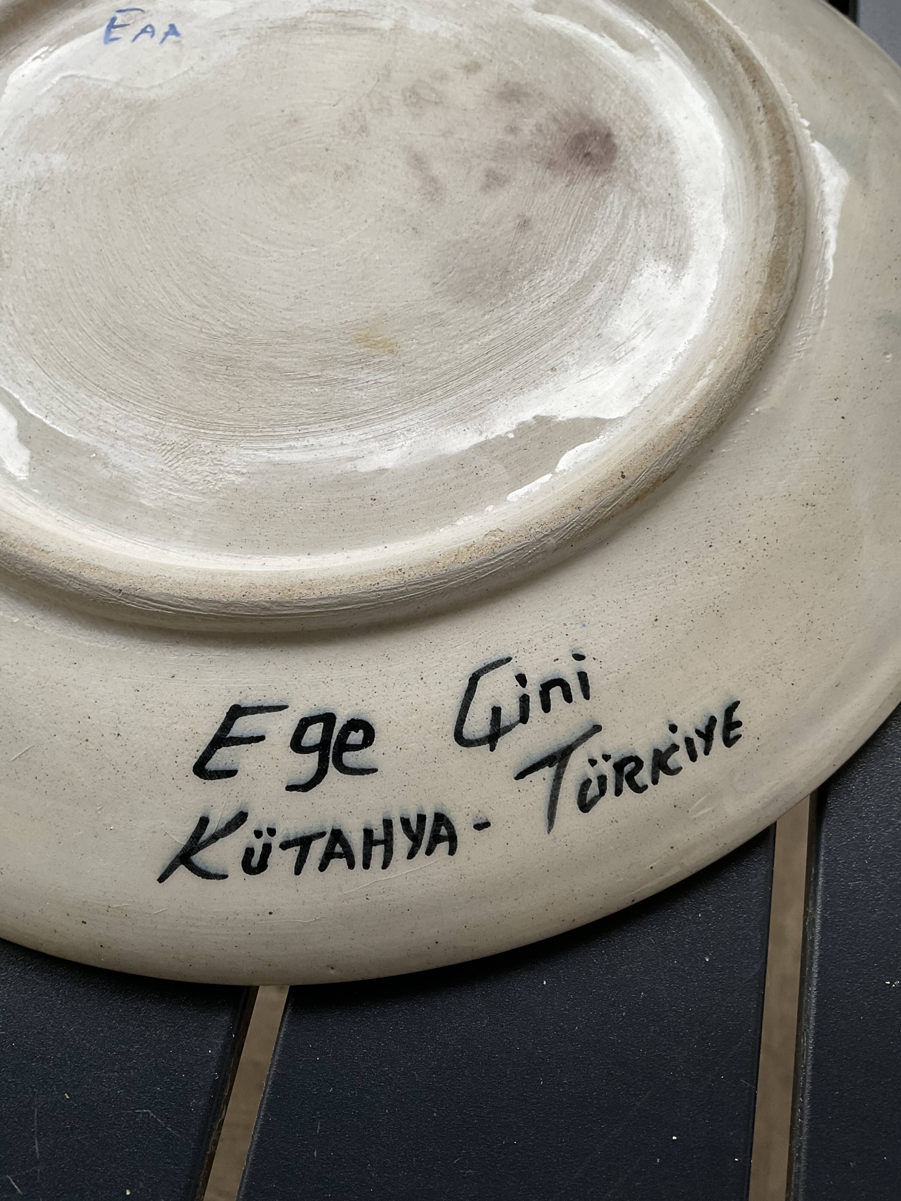 Antique plate KUTAHYA enamels
