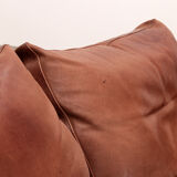 Vintage sofa gognac color model budapest design by paola navone by baxter.