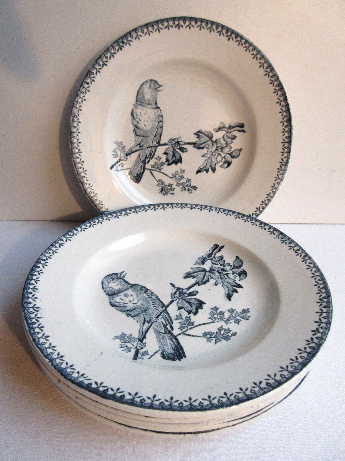 Dessert plate by Longwy model in blue