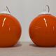Suspension boule en opaline orange, années 60-70