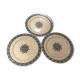 Set of 3 flat plates terre de fer salins