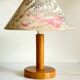 Solid pine lamp vintage garden flowers
