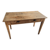 Patinated wooden farmhouse table
